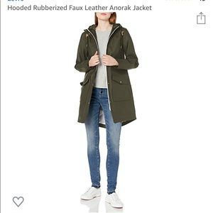 Levi's
Hooded Rubberized Faux Leather Anorak Jckt